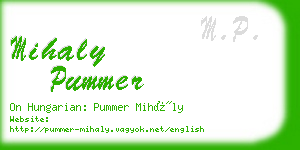 mihaly pummer business card